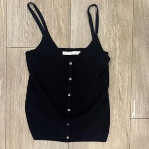 One Grey Day Los Angeles Navy Button-Up Women's Camisole 100% Cotton